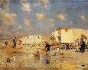 冯检基 亨德里克 克梅雷尔 : The Beach At Scheveningen Holland